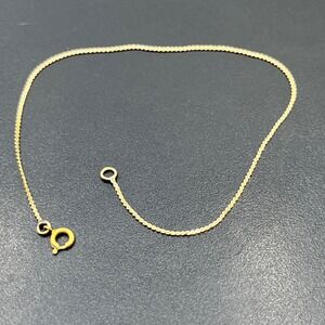 14K Solid Gold Classic Cuban link Curb Layering Chain Bracelet 7"